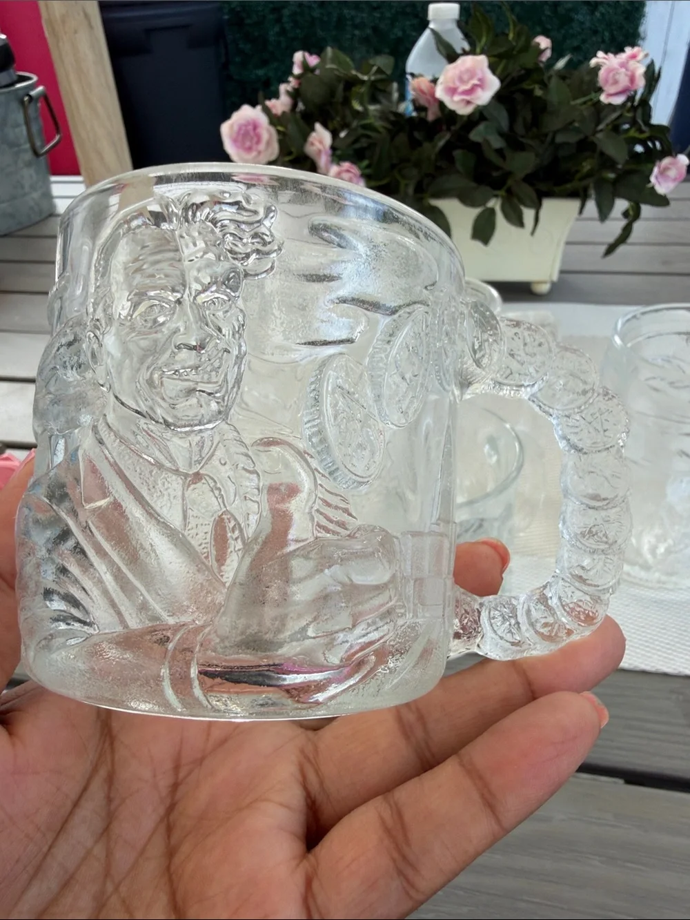 1995 McDonald’s BATMAN FOREVER DC COMICS thick glass set of 5 glass cups